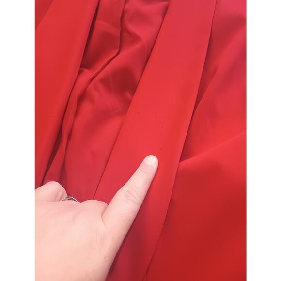 Worthington Red Plus Size Blazer Women Size 3X Ruched Sleeves Festive - Picture 3 of 7